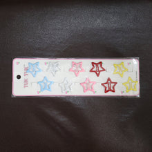 Metal Printed Star Shape Hair Clips (10 Pcs Set)