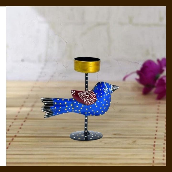 MATAL TABLE DECOR HAND I CRAFTS BIRD SMALL T-LITE