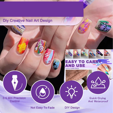 Nail Art Point Pen and Set Used by Women's for Their Fashion Purposes (Pack of 5Pcs)