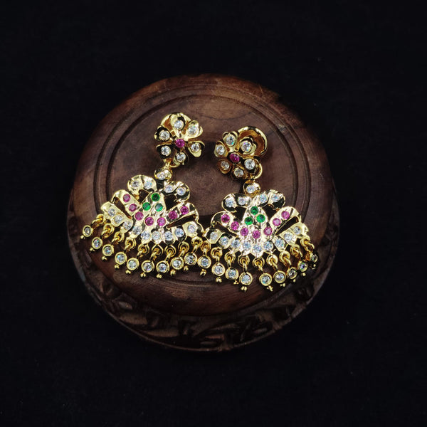 impon earrings with gemstones