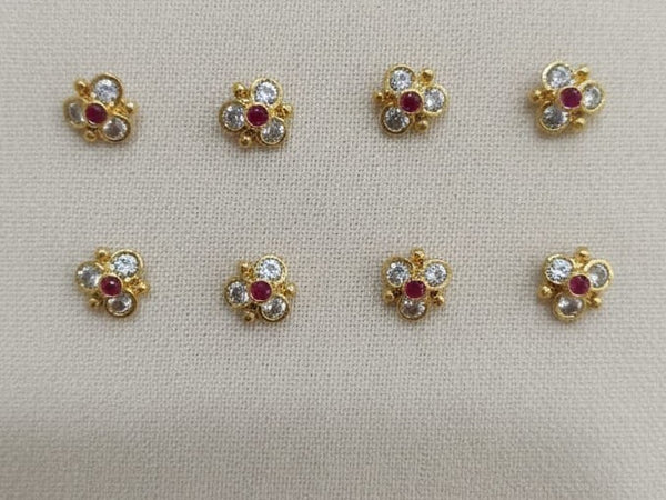 Stud Earrings with Gold Finish for Women R80090