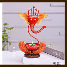Home Matal Decorted GANESH T-LITE  ORANGE