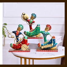 MATAL TABLE DECOR HAND I CRAFTS NAGPURI  MUSICIAN GOLDEN