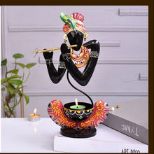 MATAL TABLE DECOR MURLI KRISHNA BLUE  HAND I CRAFTS