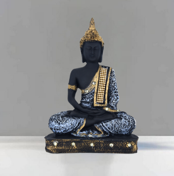 RESIN ITEMS HANDICRAFT SAMADHI BUDDHA GREY