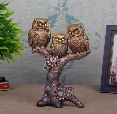 RESIN ITEMS HANDICRAFT TREE OWL