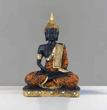 RESIN ITEMS HANDICRAFT SAMADHI BUDDHA GREY