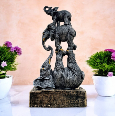 RESIN ITEMS HANDICRAFT  GYMNASTIC ELEPHANT
