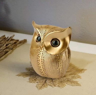 RESIN ITEMS HANDICRAFT  LUCKY OWL WHITE