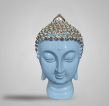 RESIN ITEMS HANDICRAFT BUDDHA FACE SMALL BLACK 