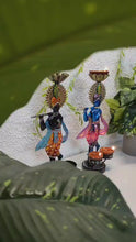 Big Chakra Katori Krishna + 2 Tiki Tlight Stand