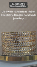 Dailywear Panchaloha Impon Doubleline Bangles handmadejewellery bangles imponjewellery