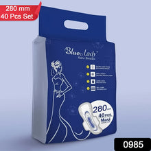 Beautiful Basics Blue Lady Extra Long Pads With Wides Wings Sanitary Pads – 280 mm, 40-Pack